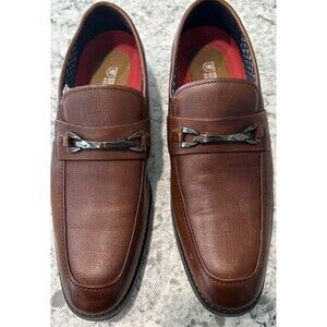 Stacy Adams Moc Toe Mens Cognac Dress Shoes Red Zone Collection Size 7.5